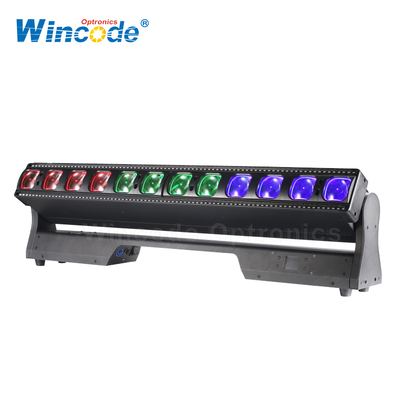 Luz de barra móvil con zoom de píxeles LED Sidewinder 12 × 40 W