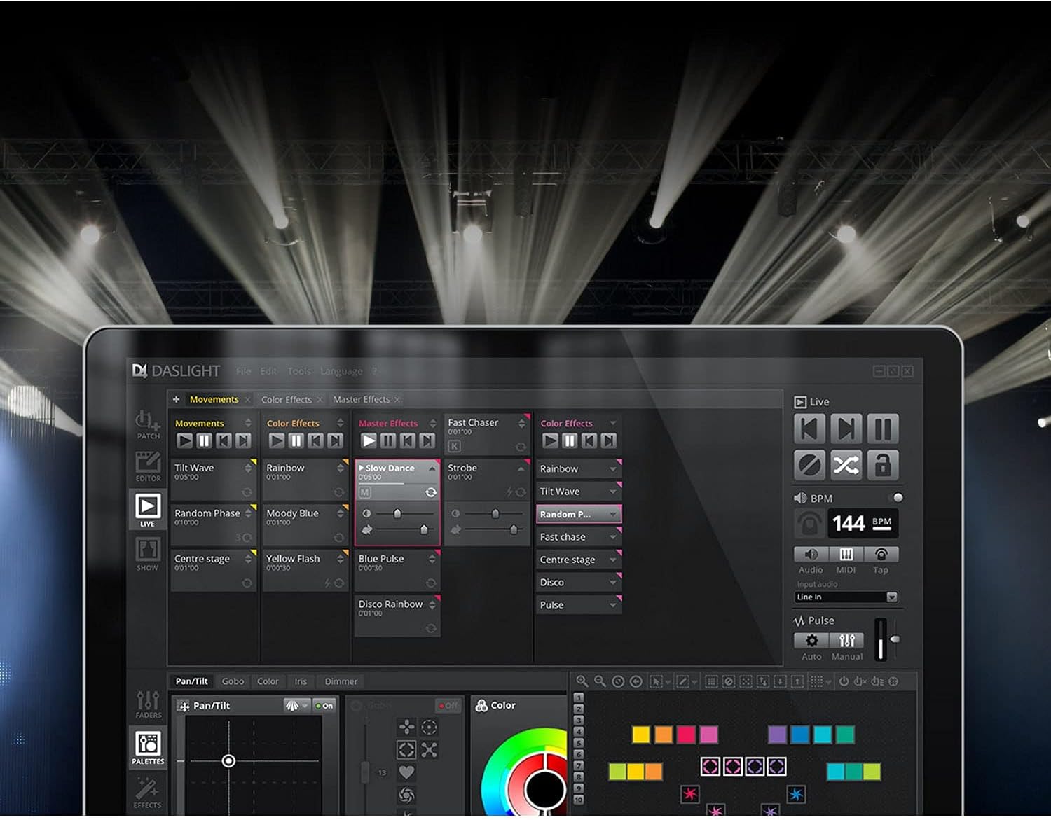 Software de iluminación Daslight 4 DMX para PC Mac