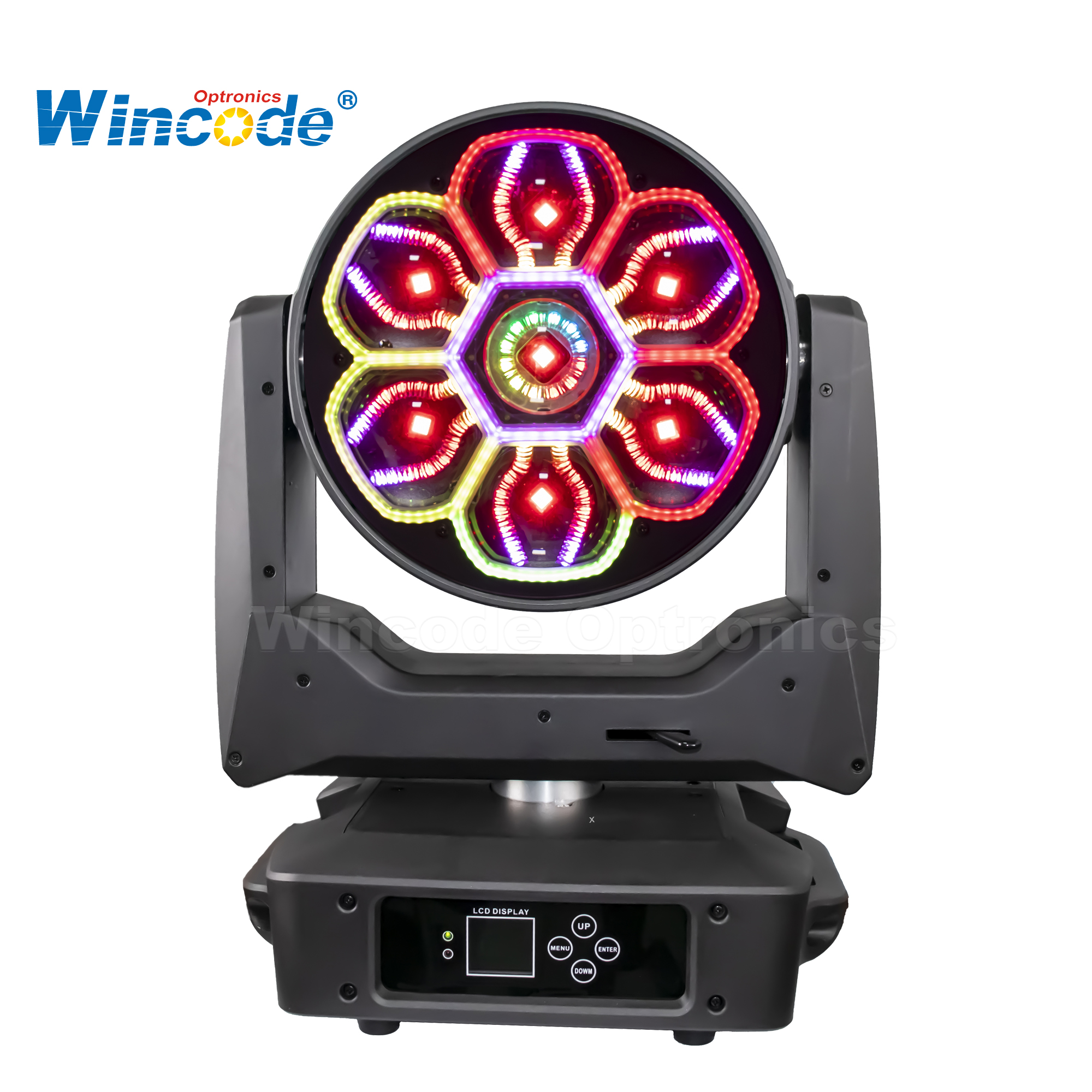 Phantom Aura 760XP – Cabeza móvil LED RGBW de 7×60W con efectos de aura, ojo de abeja y brillo de bordes