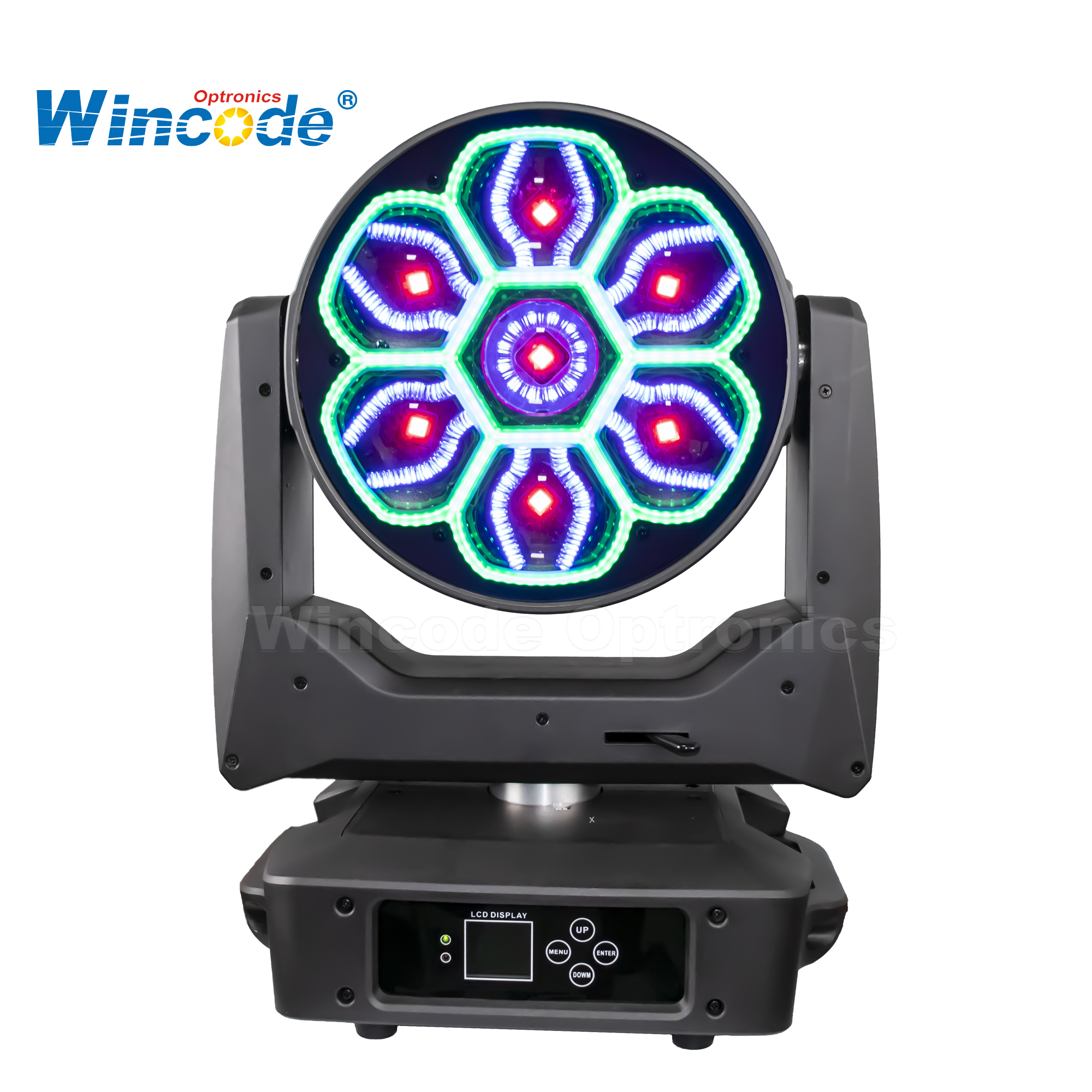 Phantom Aura 760XP – Cabeza móvil LED RGBW de 7×60W con efectos de aura, ojo de abeja y brillo de bordes