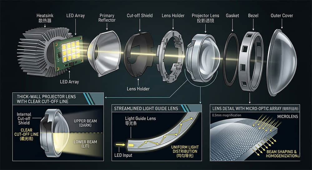 La ciencia detrás de las lentes ópticas acrílicas: fabricación de precisión para iluminación LED