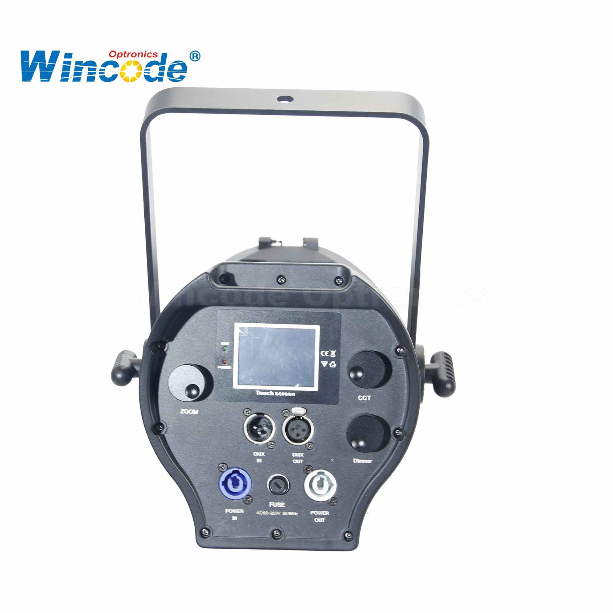 600W Bic-Color LED Fresnel Spotlight, Warm & Cool White, alto CRI≥95, 2700K-6500K, DMX512/RDM, Auto Zoom 15 ° -55 ° para estudio y teatro