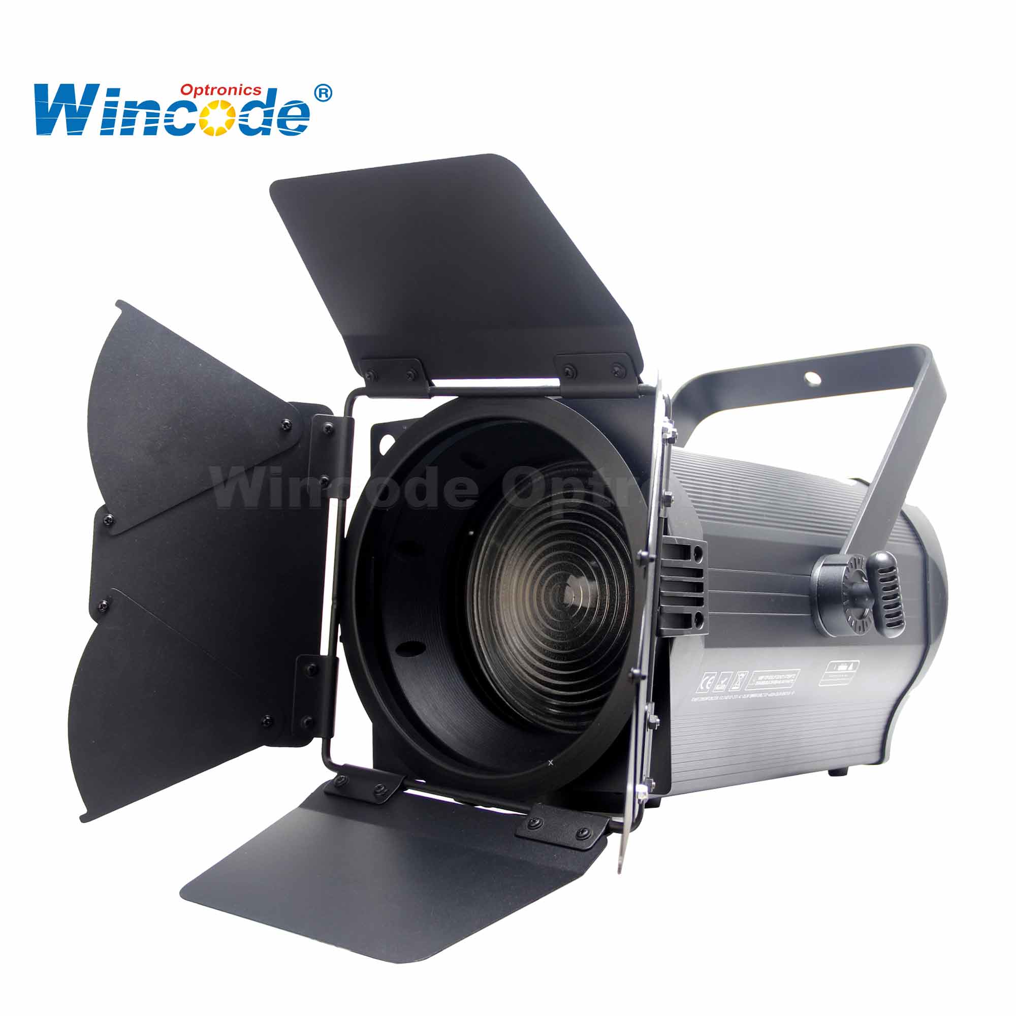600W Bic-Color LED Fresnel Spotlight, Warm & Cool White, alto CRI≥95, 2700K-6500K, DMX512/RDM, Auto Zoom 15 ° -55 ° para estudio y teatro